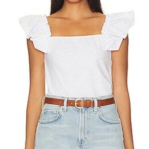Nation LTD Misty Open Back Ruffle Tank Top